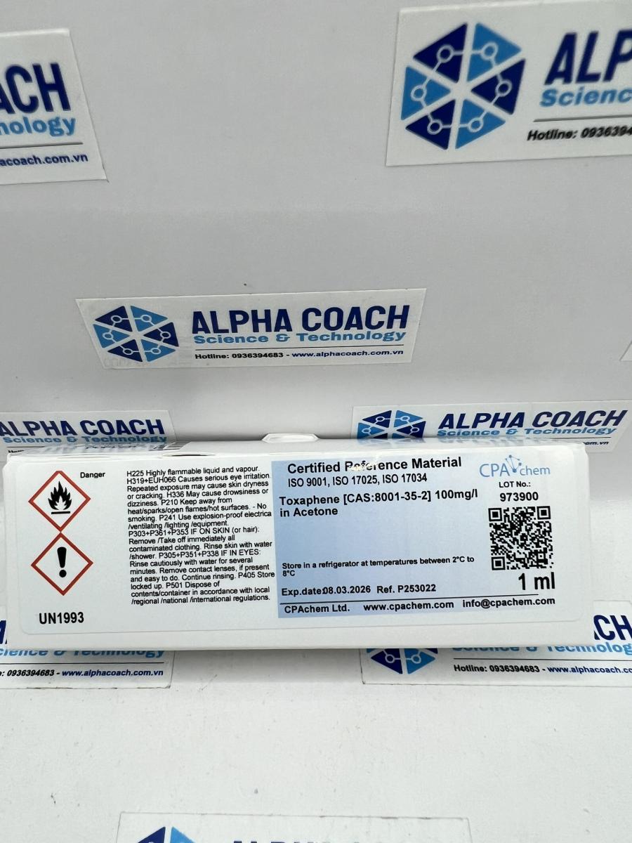 Dung dịch chuẩn Toxaphene [CAS:8001-35-2] 100mg/l in Acetone, hãng CPAchem, Bungari